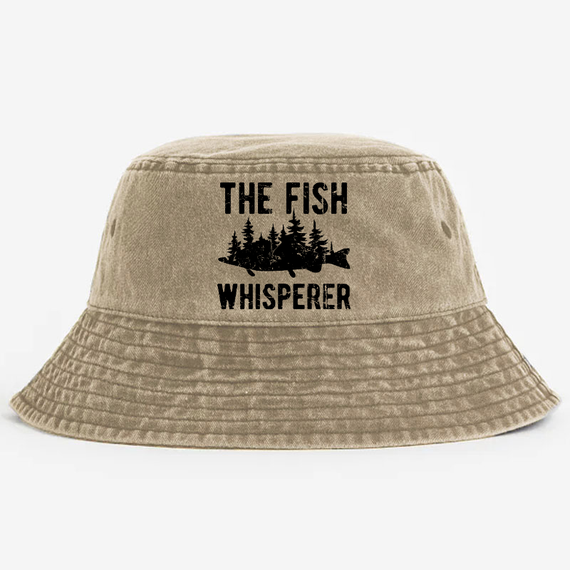 The Fish Whisperer Funny Fishing Bucket Hat