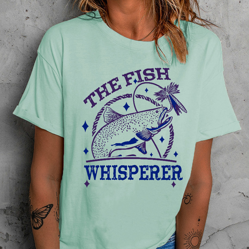 The Fish Whisperer Funny Fishing T-shirt