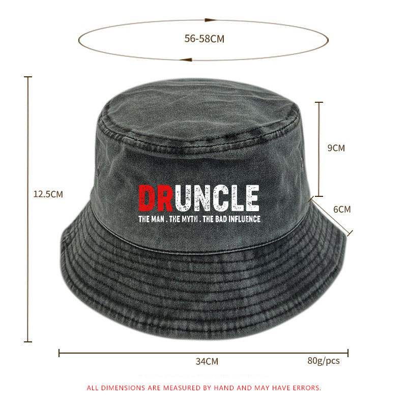 Druncle The Man The Myth The Bad Influence Funny Uncle Bucket Hat