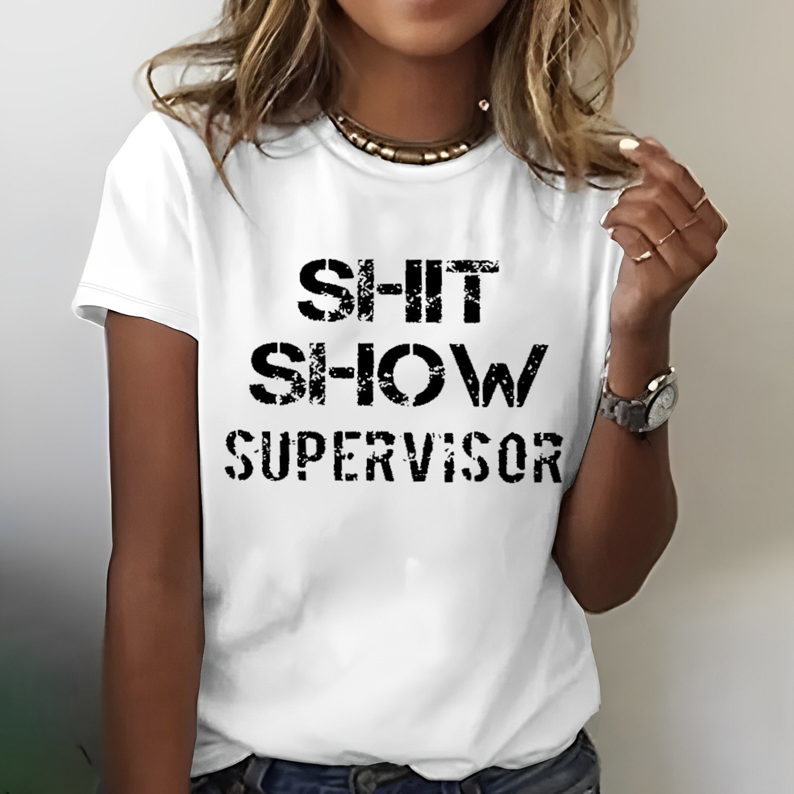 Shit Show Supervisor Print T-shirt