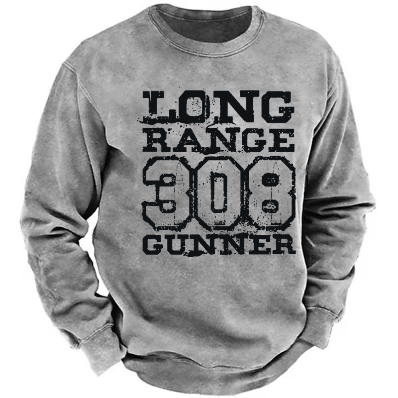 Long Range 308 Gunner Guns Print Sweatshirt