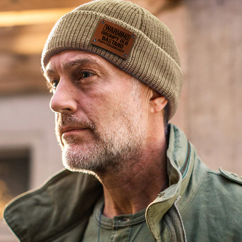 Warning Grumpy Old Bastard Approach With Caution Beanie