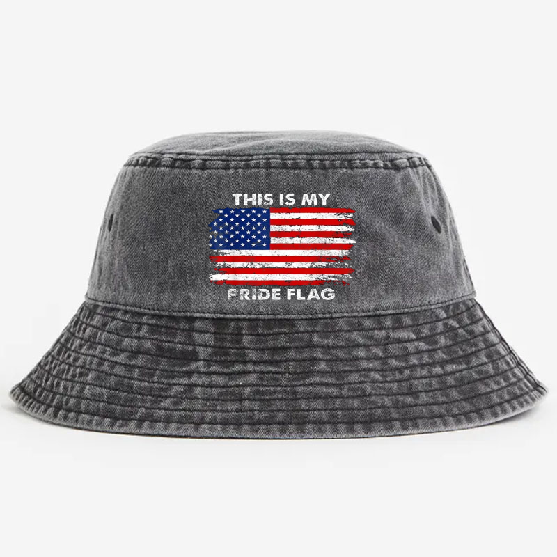 This Is My Pride Flag USA Flag Print Bucket Hat