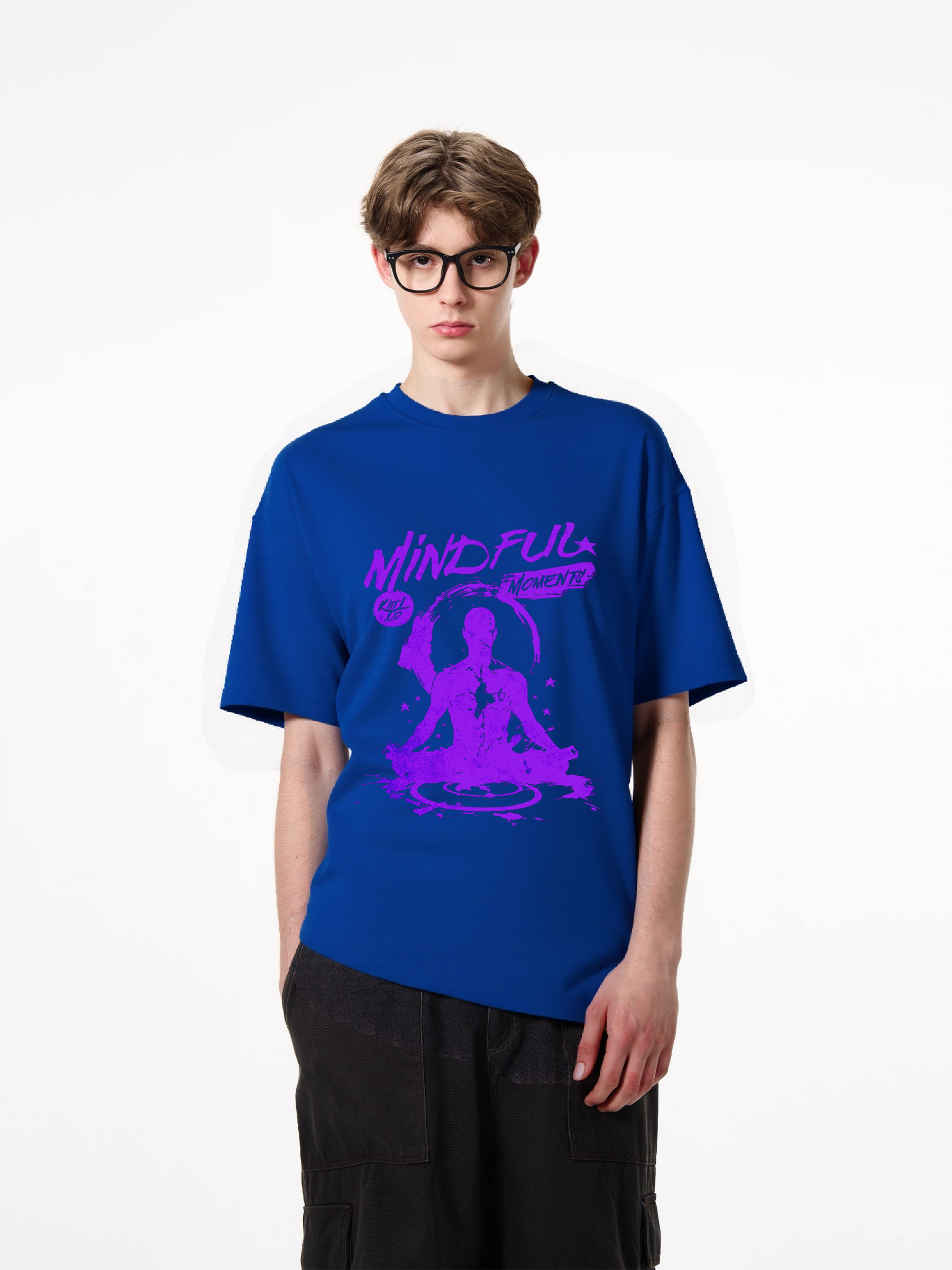 1pcs Mindful Moments T-Shirt featuring a serene silhouette print, perfect for meditation enthusiasts. Available in various colors, this trendy 180g pure cotton top is ideal for everyday wear. Comfy Everyday Tee Heavenly' Designs: