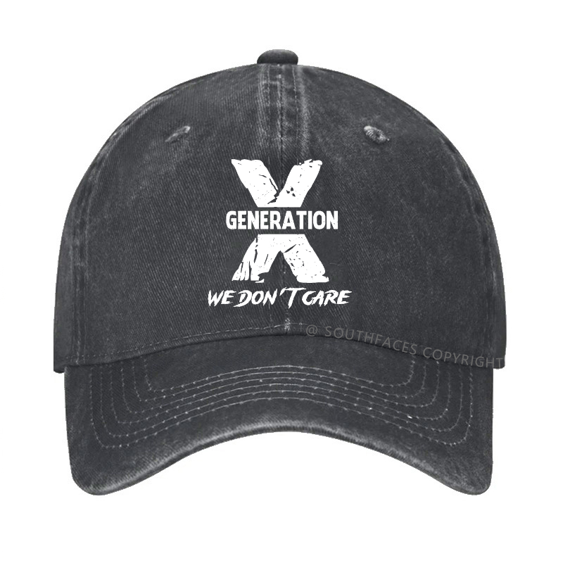 Generation X We Don't Care Funny Hat