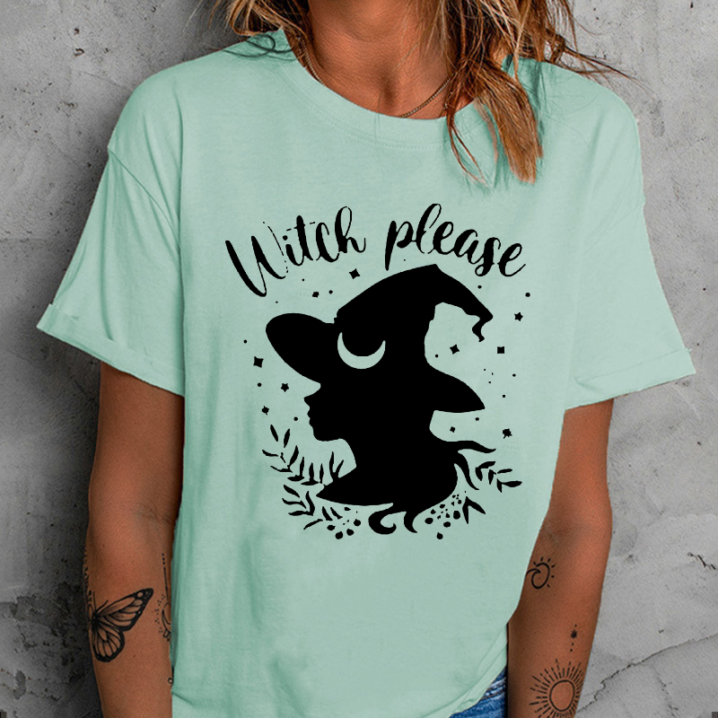 Halloween Witch Please Womans T-shirt
