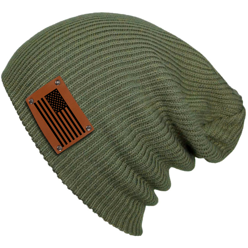 USA Flag Sculpture Beanie