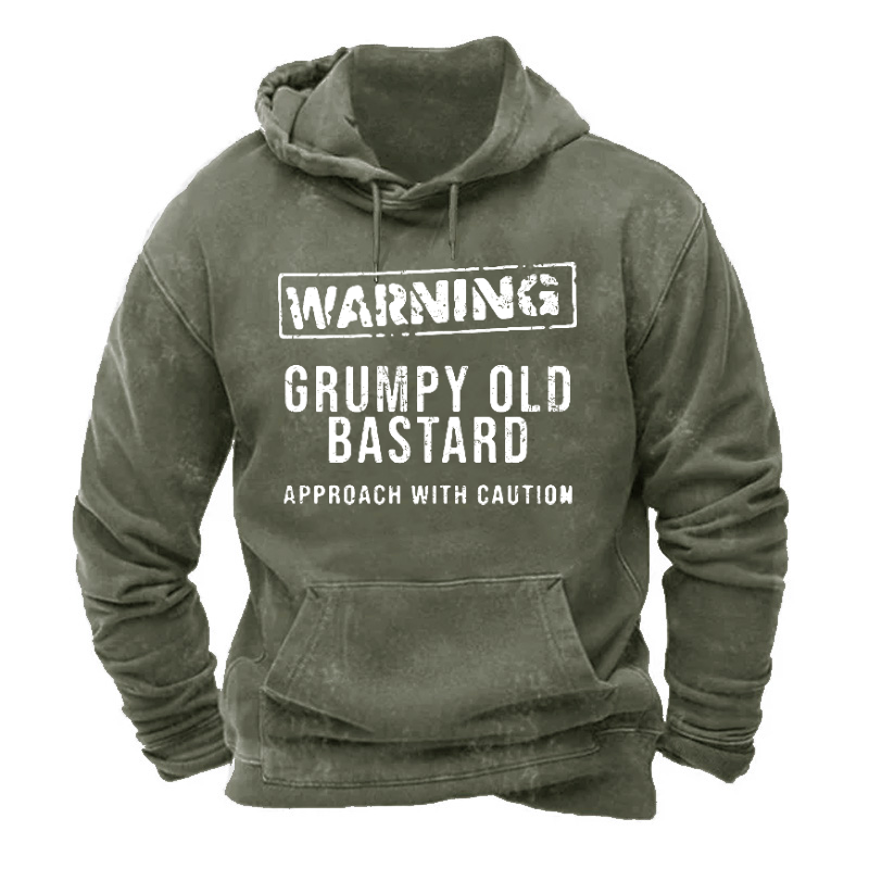 Warning Grumpy Old Bastard Approach With Caution Hoodie