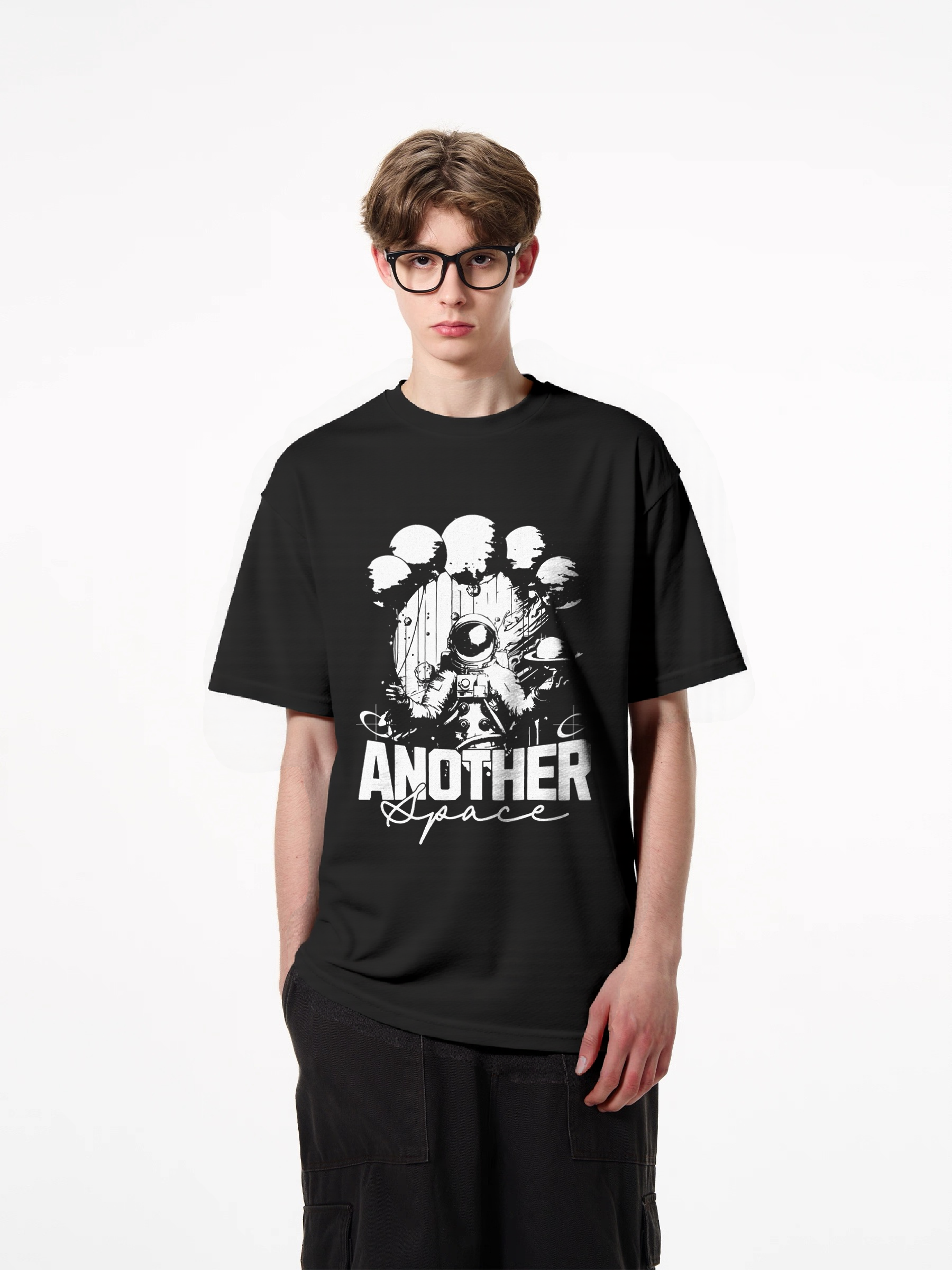 1pcs T Shirt featuring astronaut print, stylish and trendy design in various colors, comfortable 180g pure cotton, perfect for space enthusiasts, spaceman graphic, unique stylish look. Casual Wear Stylish and Casual T-Shirts in Classic