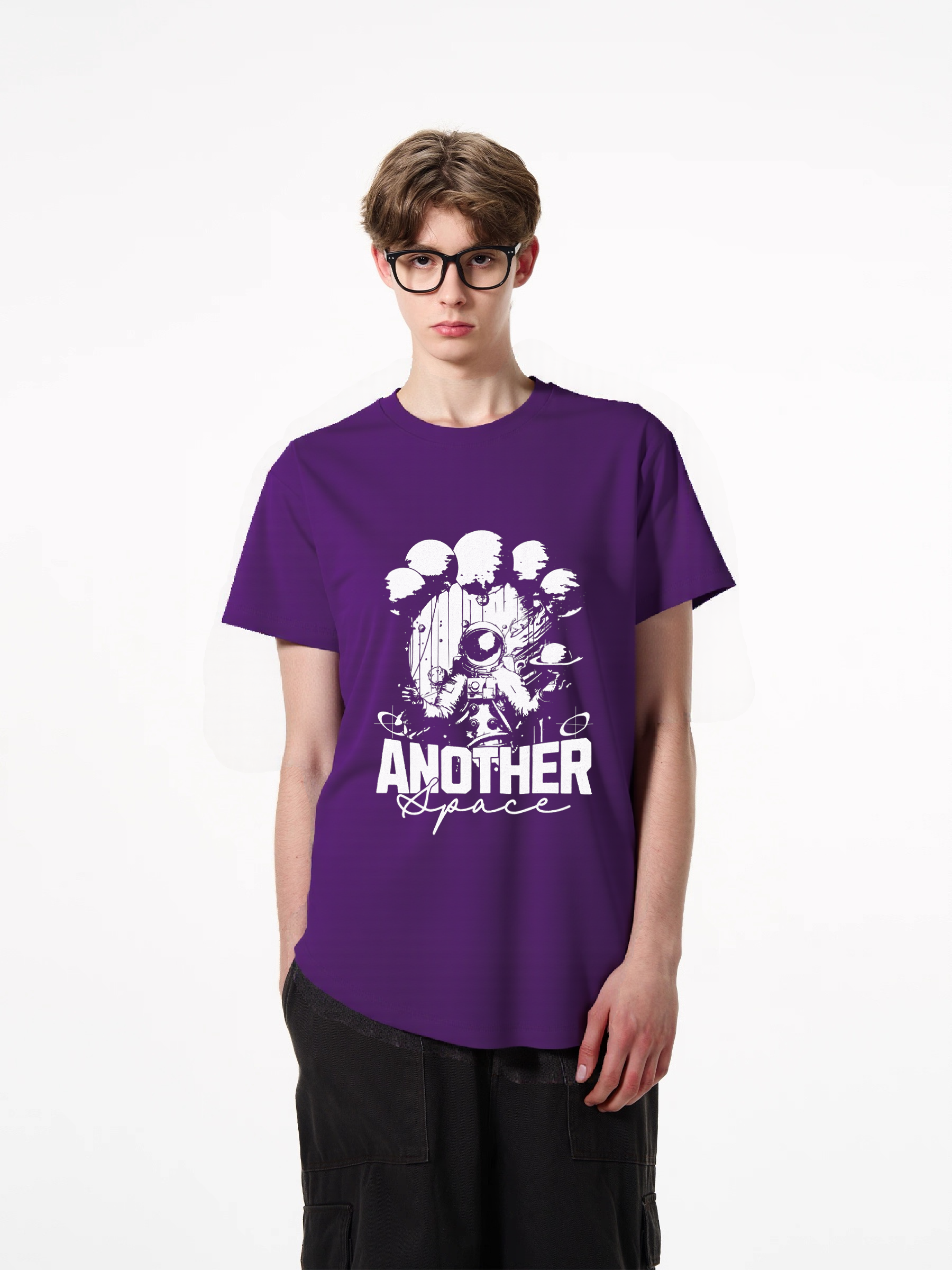1pcs T Shirt featuring astronaut print, stylish and trendy design in various colors, comfortable 180g pure cotton, perfect for space enthusiasts, spaceman graphic, unique stylish look. Casual Wear Stylish and Casual T-Shirts in Classic