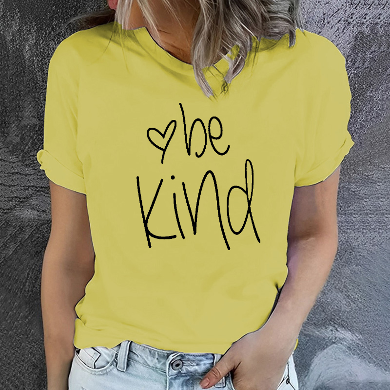 Be Kind Heart Print T-shirt