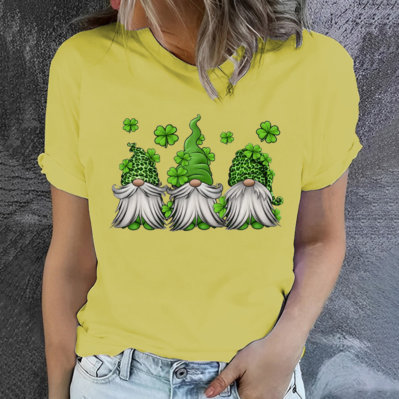 St. Patrick's Gnomes Print T-shirt