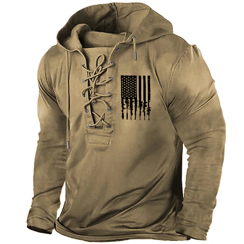 American Gun Flag Retro Hoodie