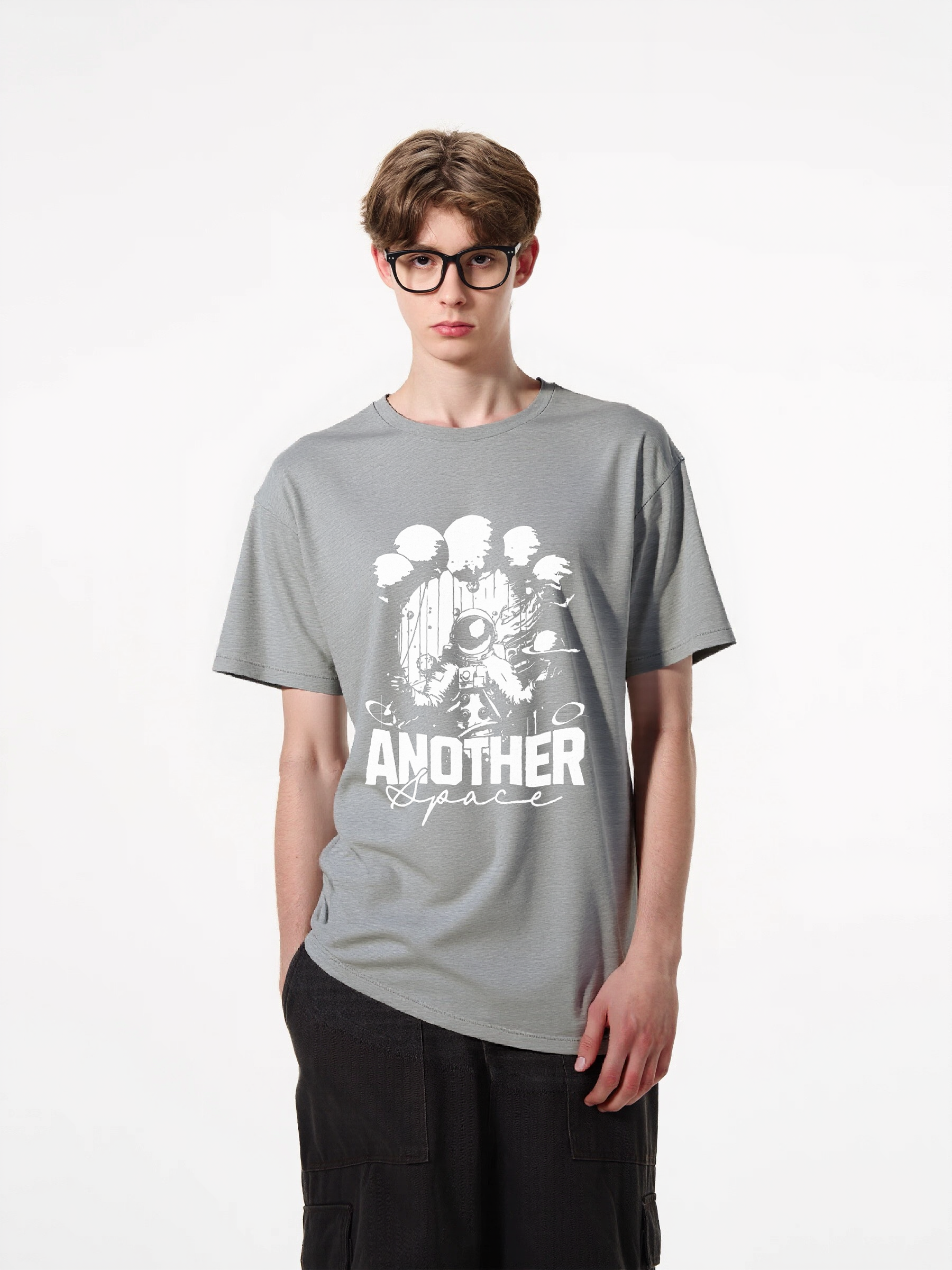 1pcs T Shirt featuring astronaut print, stylish and trendy design in various colors, comfortable 180g pure cotton, perfect for space enthusiasts, spaceman graphic, unique stylish look. Casual Wear Stylish and Casual T-Shirts in Classic