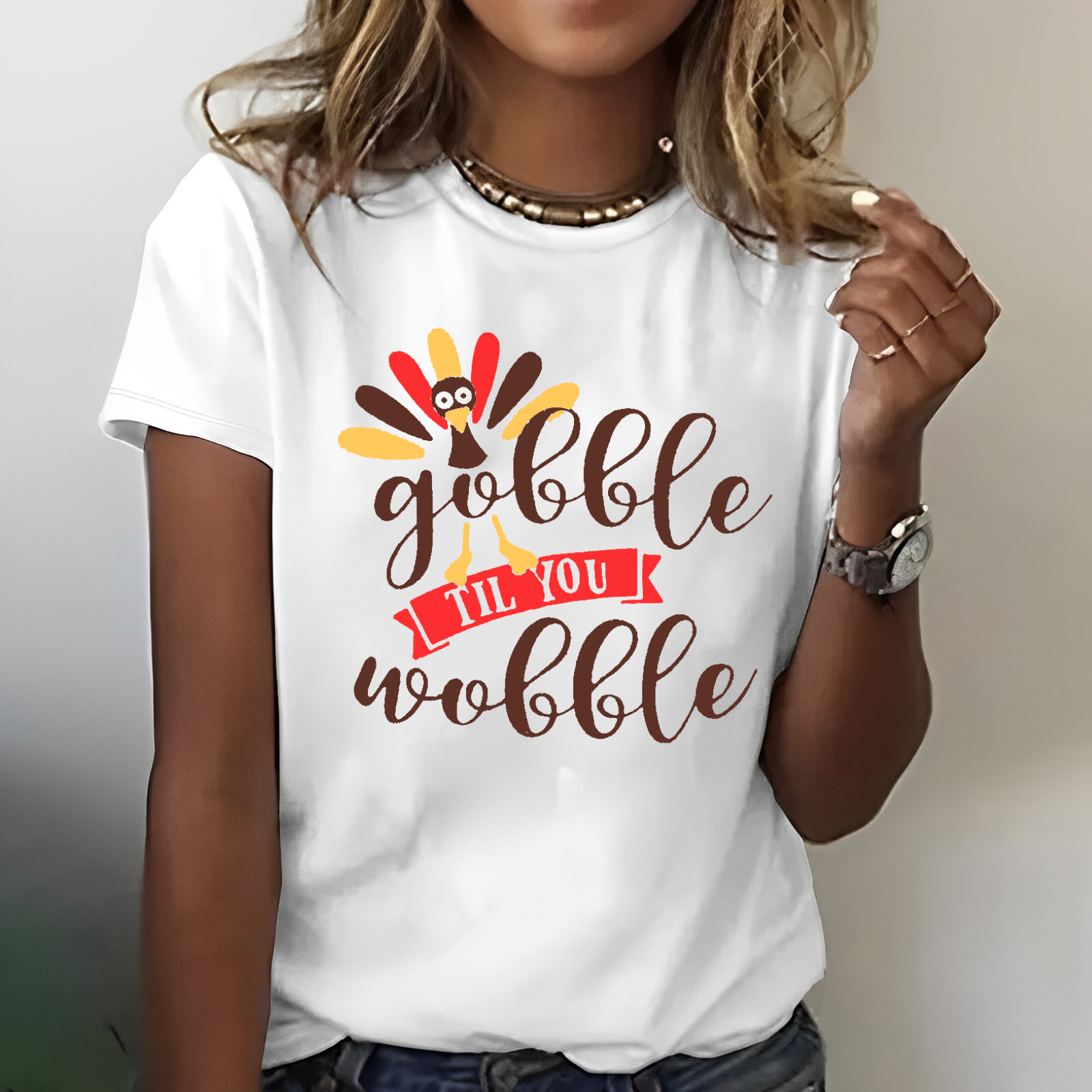 Gobble Gobble Funny Cute Thanksgiving T-shirt