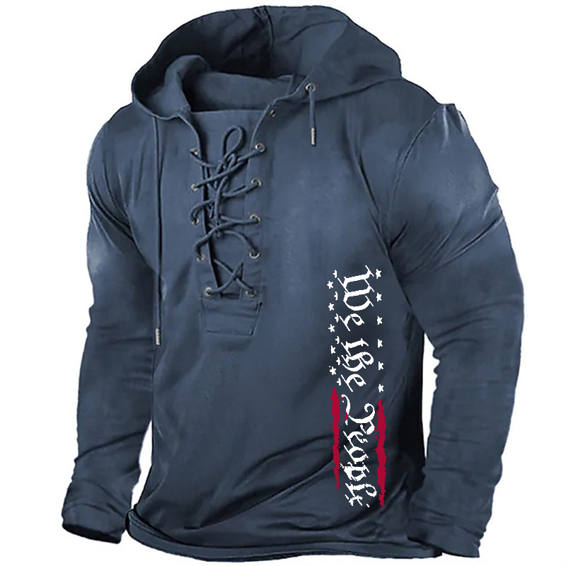 We The People American Flag Retro Hoodie