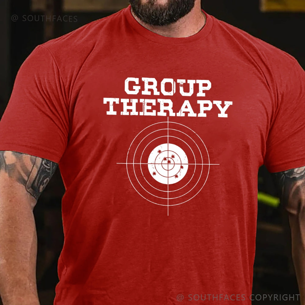 Group Therapy Gun Target Shooting Funny T-shirt