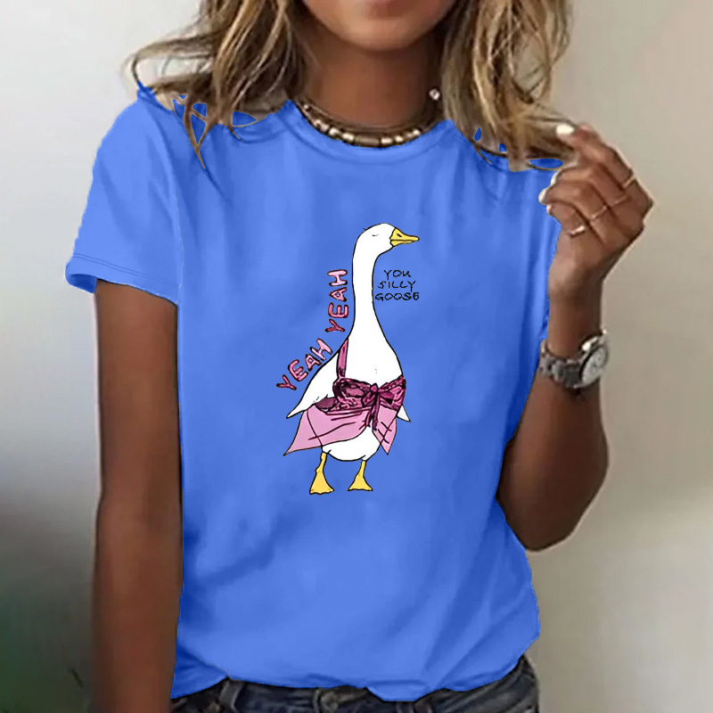 Yeah Yeah You Silly Goose Print T-shirt