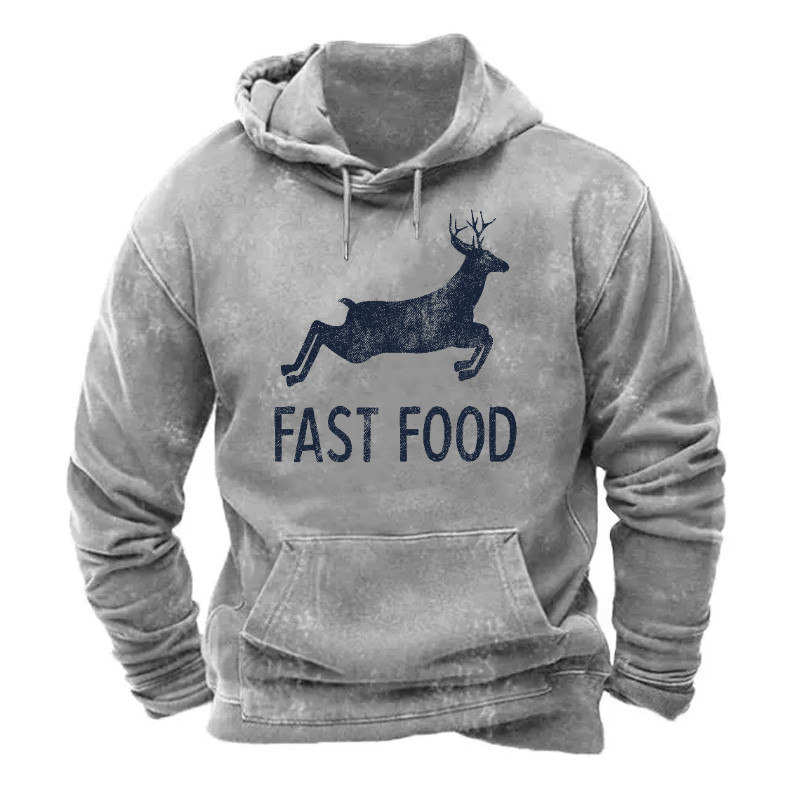 Fast Food Funny Men Hunting Hoodie