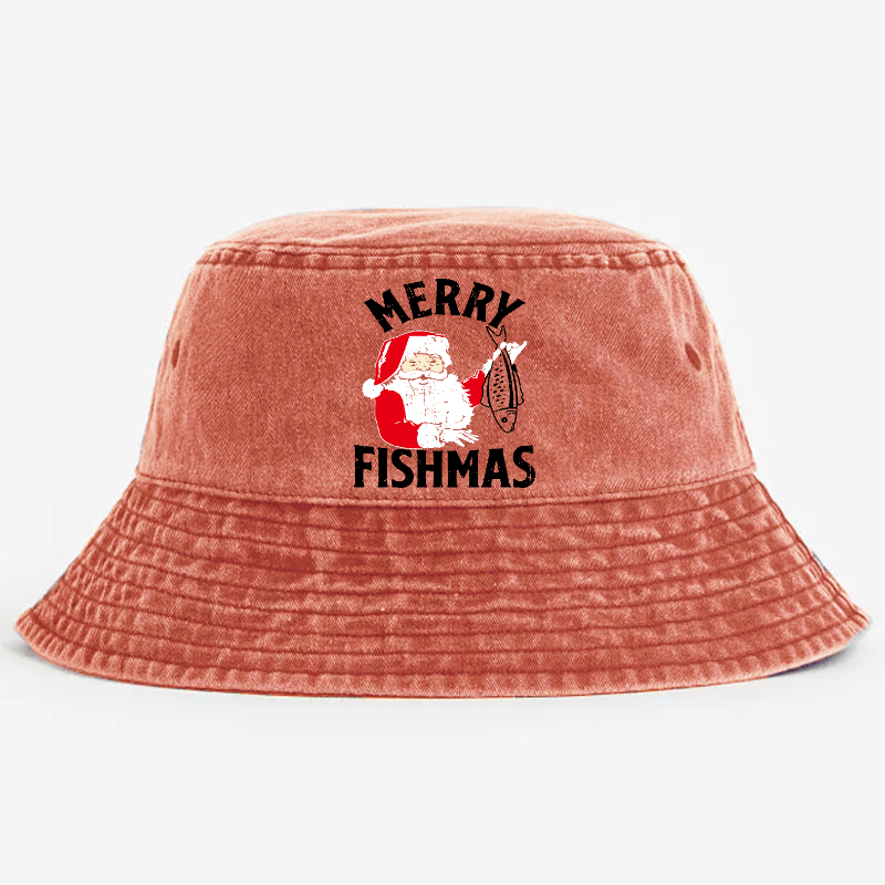Merry Fishmas, Christmas Bucket Hat