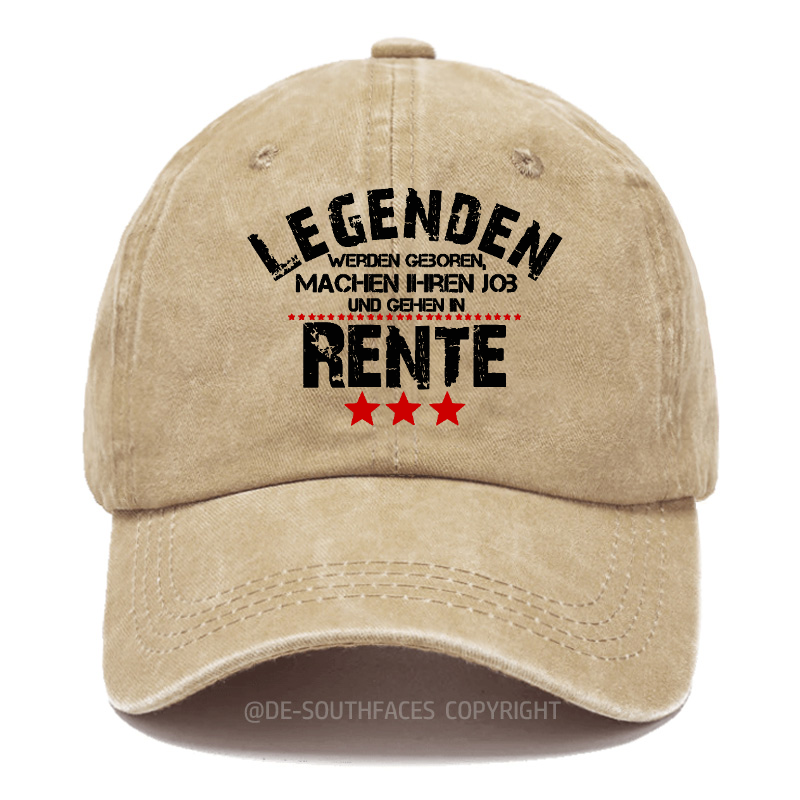 Legenden Werden Geboren  Machen Ihren Job Und Gehen In Rente Baseball Cap