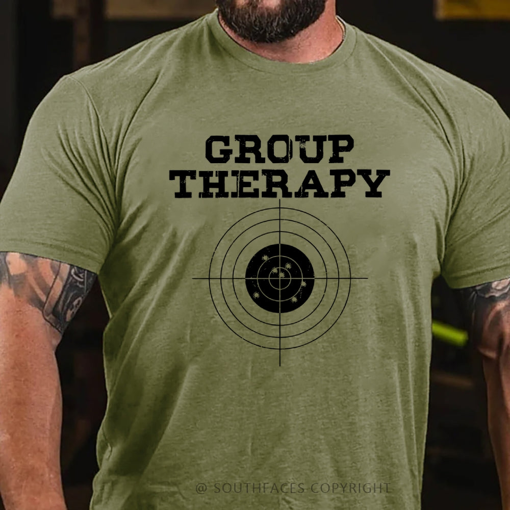 Group Therapy Gun Target Shooting Funny T-shirt
