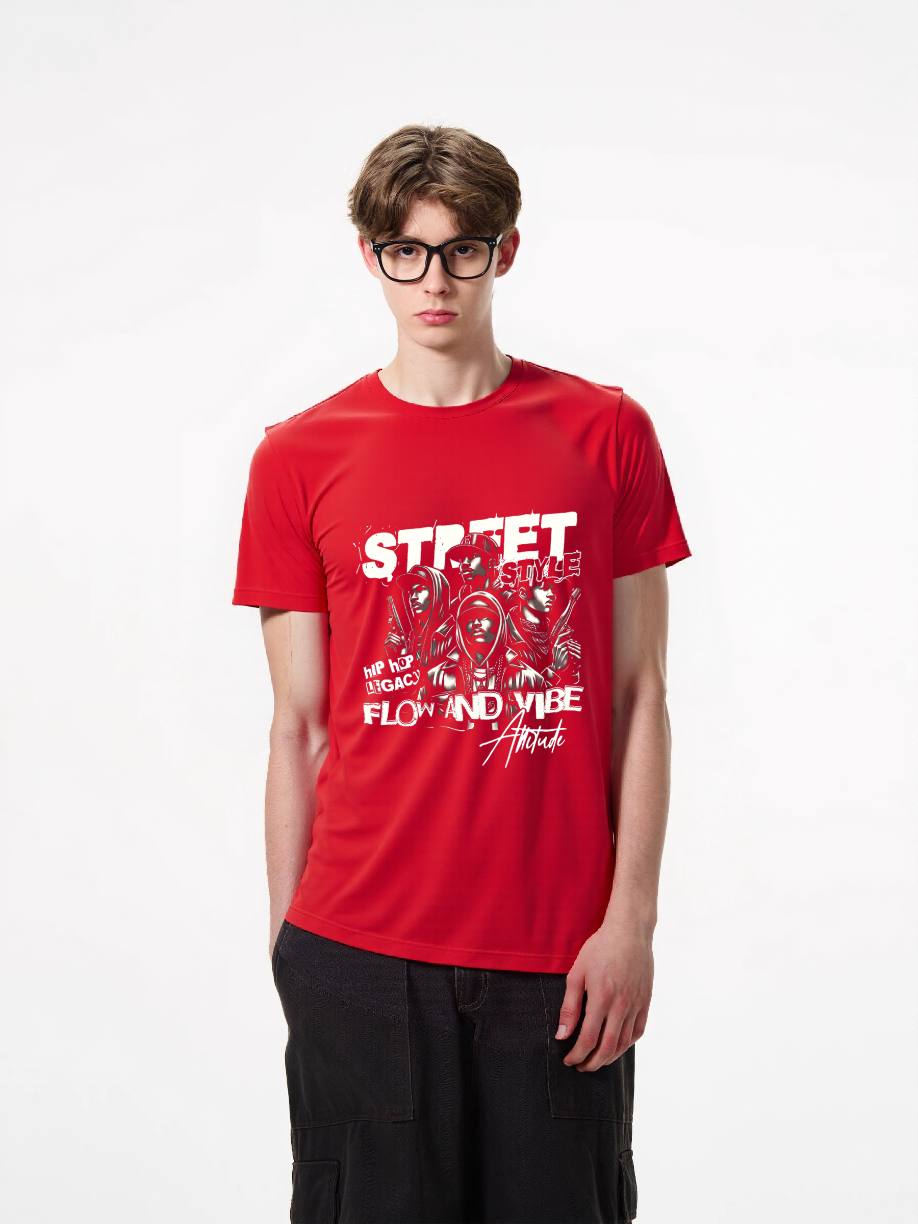 1pcs Street Vibe Attitude T Shirt 180g pure cotton print design trendy apparel various colors fashion graphic hip hop legacy style Heavenly' & Other Designs in Lightweight Fabrics for Summer Wear Heavenly' Casual Crew