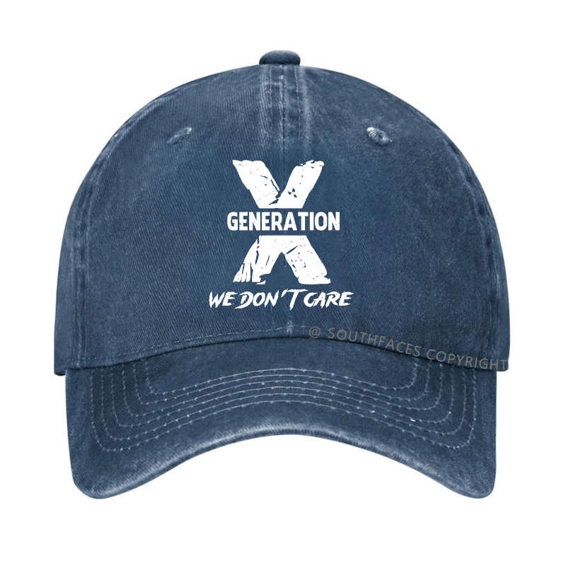 Generation X We Don't Care Funny Hat
