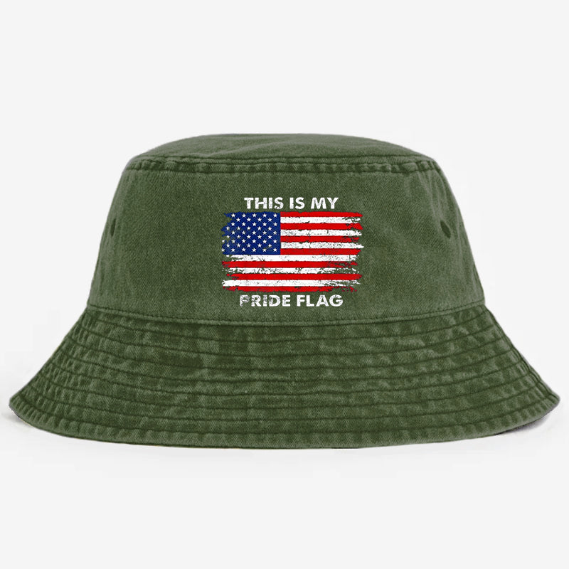 This Is My Pride Flag USA Flag Print Bucket Hat