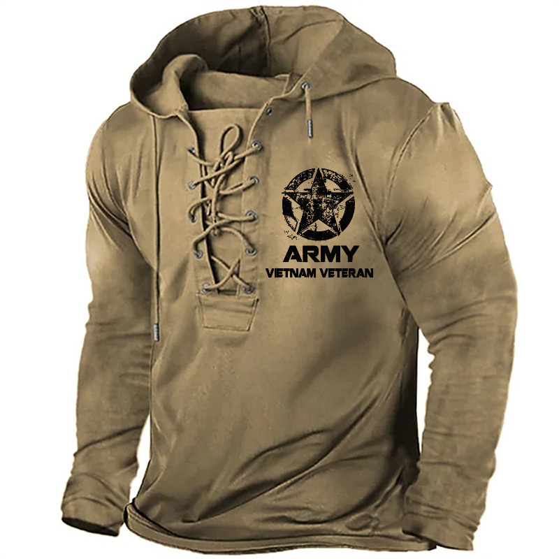 Proud U.S Army Vietnam Veteran Military Veterans Day Vintage Retro Hoodie