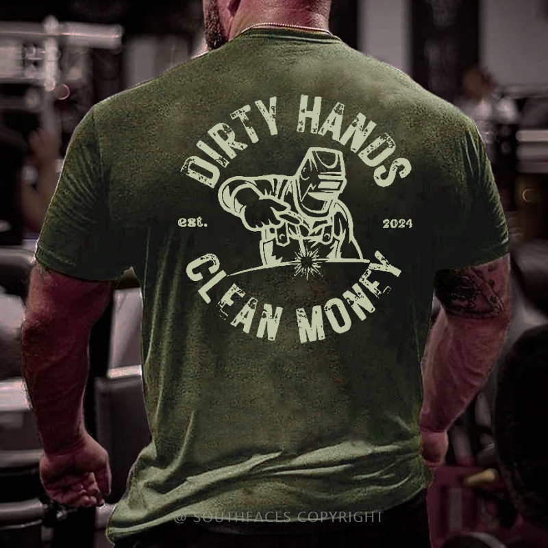 Dirty Hands  Clean Money Est. 2024 Men's T-shirt