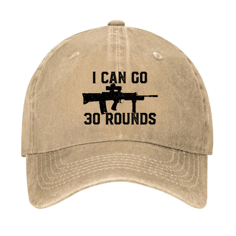 I Can Go 30 Rounds Gun Print Baseball Hat