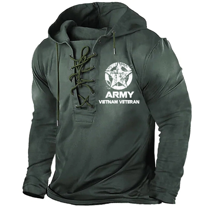 Proud U.S Army Vietnam Veteran Military Veterans Day Vintage Retro Hoodie