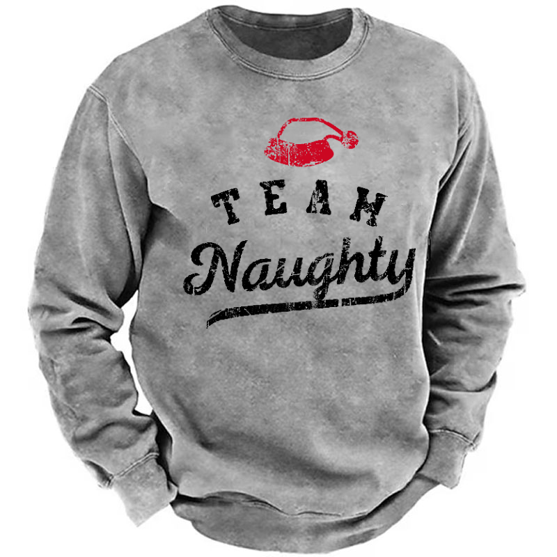 Team Naughty Funny Christmas Sweatshirt