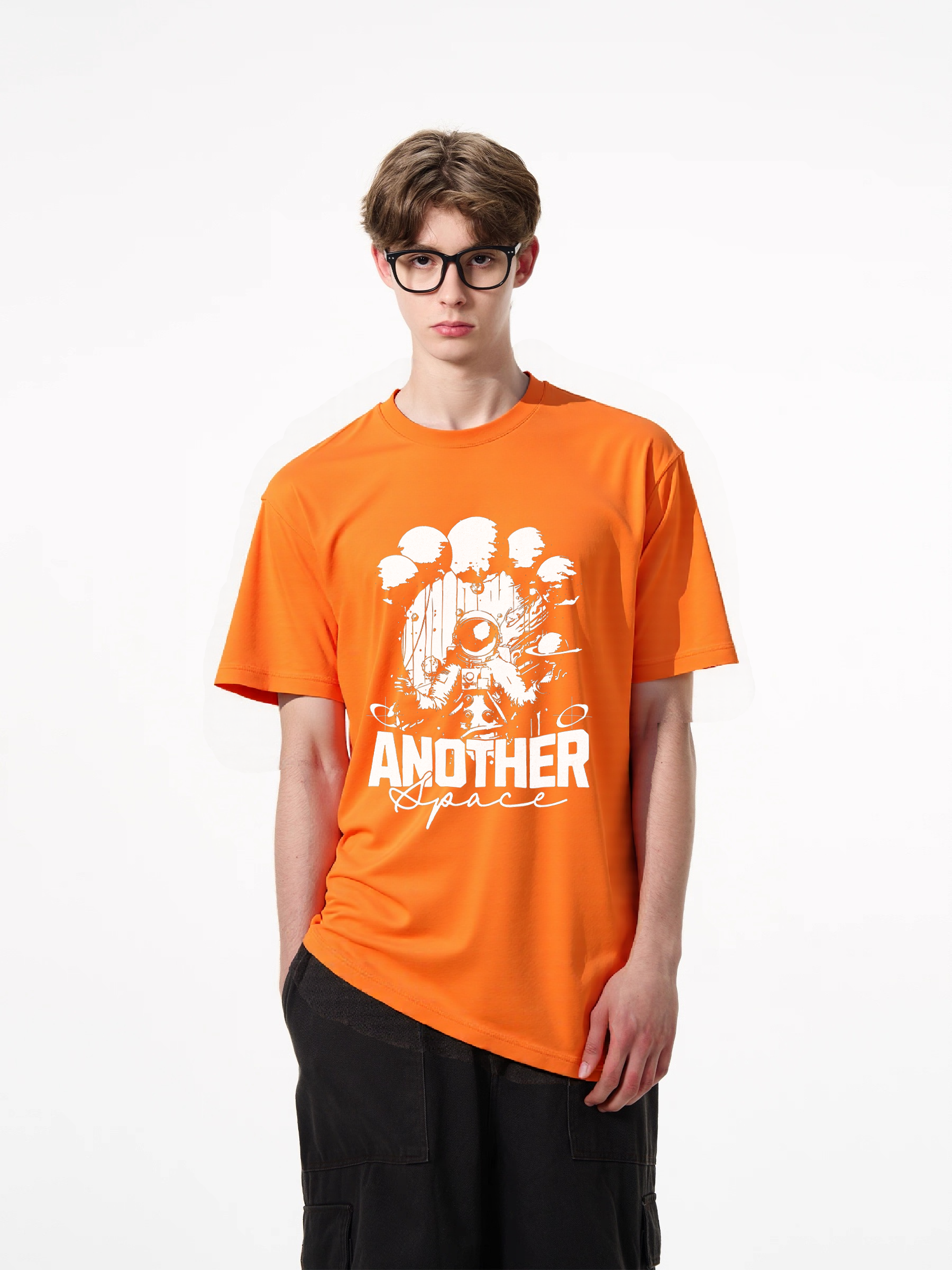 1pcs T Shirt featuring astronaut print, stylish and trendy design in various colors, comfortable 180g pure cotton, perfect for space enthusiasts, spaceman graphic, unique stylish look. Casual Wear Stylish and Casual T-Shirts in Classic