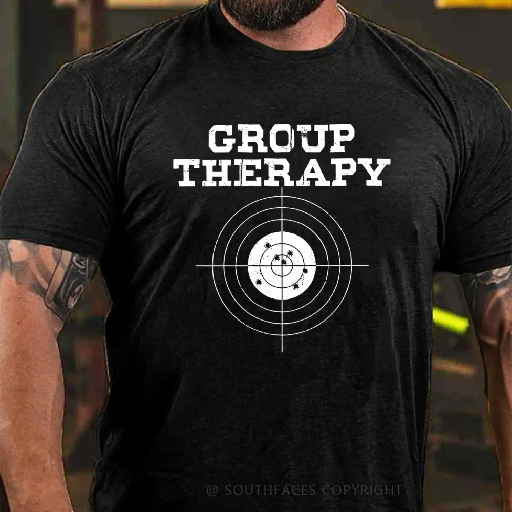 Group Therapy Gun Target Shooting Funny T-shirt