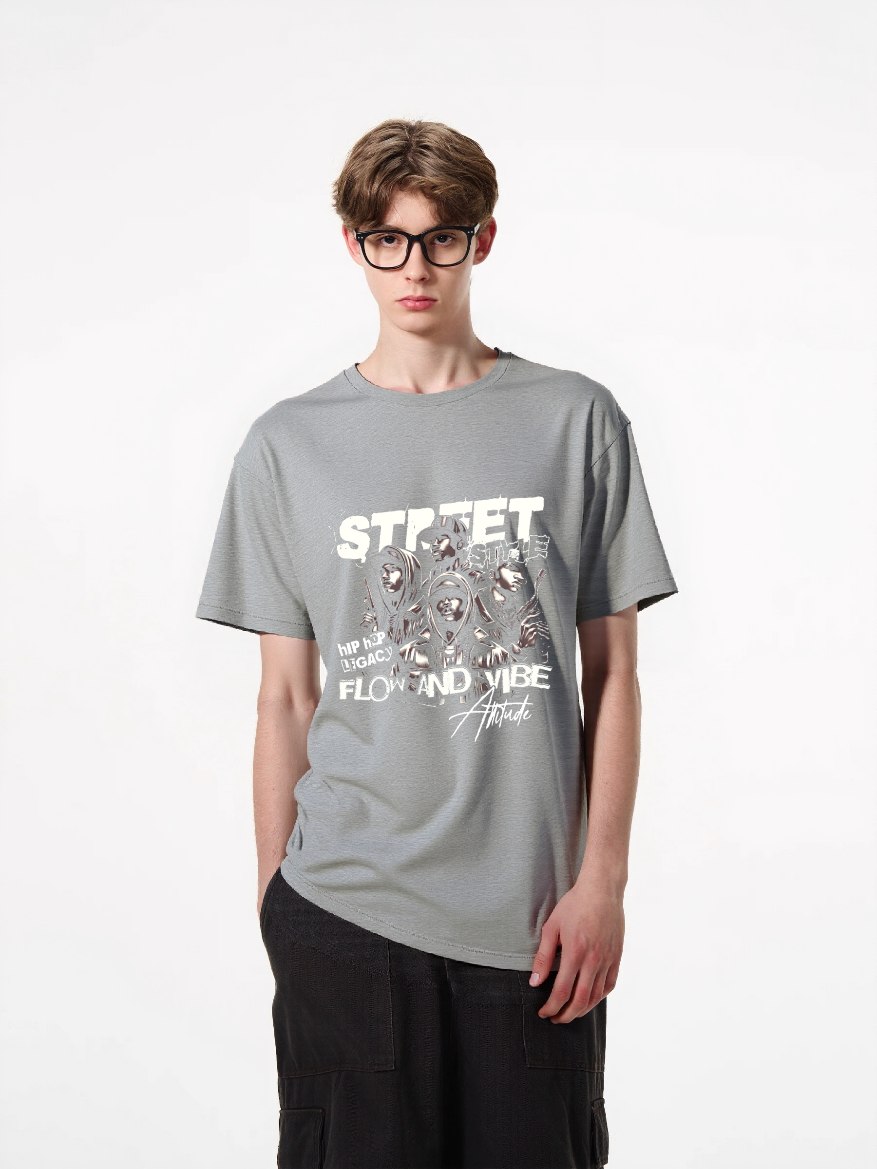 1pcs Street Vibe Attitude T Shirt 180g pure cotton print design trendy apparel various colors fashion graphic hip hop legacy style Heavenly' & Other Designs in Lightweight Fabrics for Summer Wear Heavenly' Casual Crew