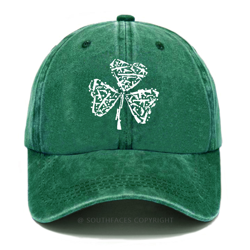 St. Patrick's Day Gun Clover Print Hats