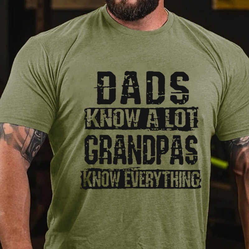 Grandpa Knows Everything Funny Grandfather Gift T-shirt