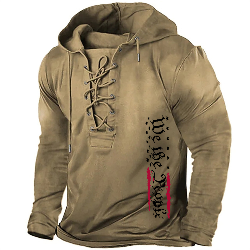 We The People American Flag Retro Hoodie