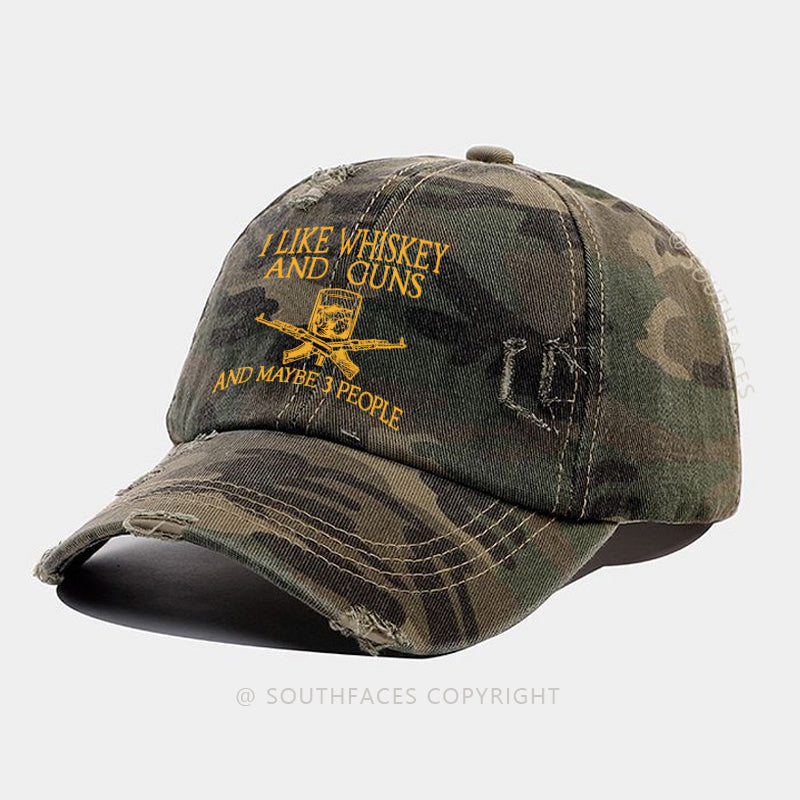 I Like Whiskey And Guns And Maybe 3 People Breathable Hat
