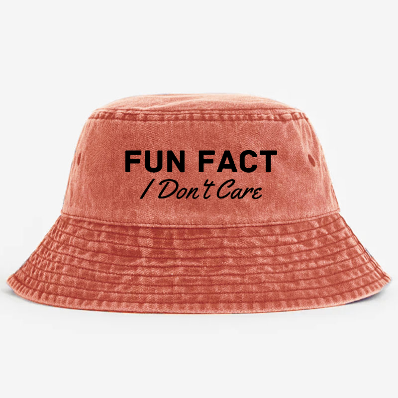 Fun Fact Don't Care Bucket Hat