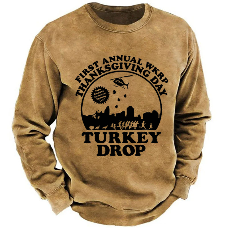 First Annual Wkrp Thanksgiving Day Turkey Drop Sweatshirt