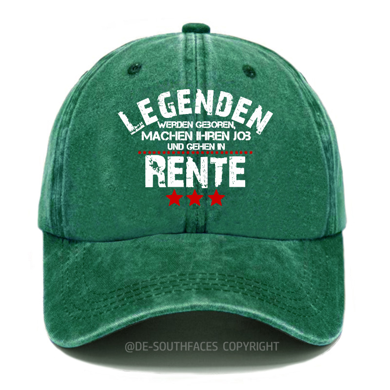 Legenden Werden Geboren  Machen Ihren Job Und Gehen In Rente Baseball Cap