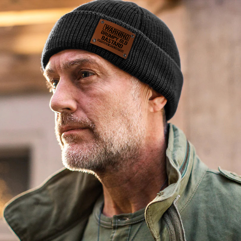 Warning Grumpy Old Bastard Approach With Caution Beanie