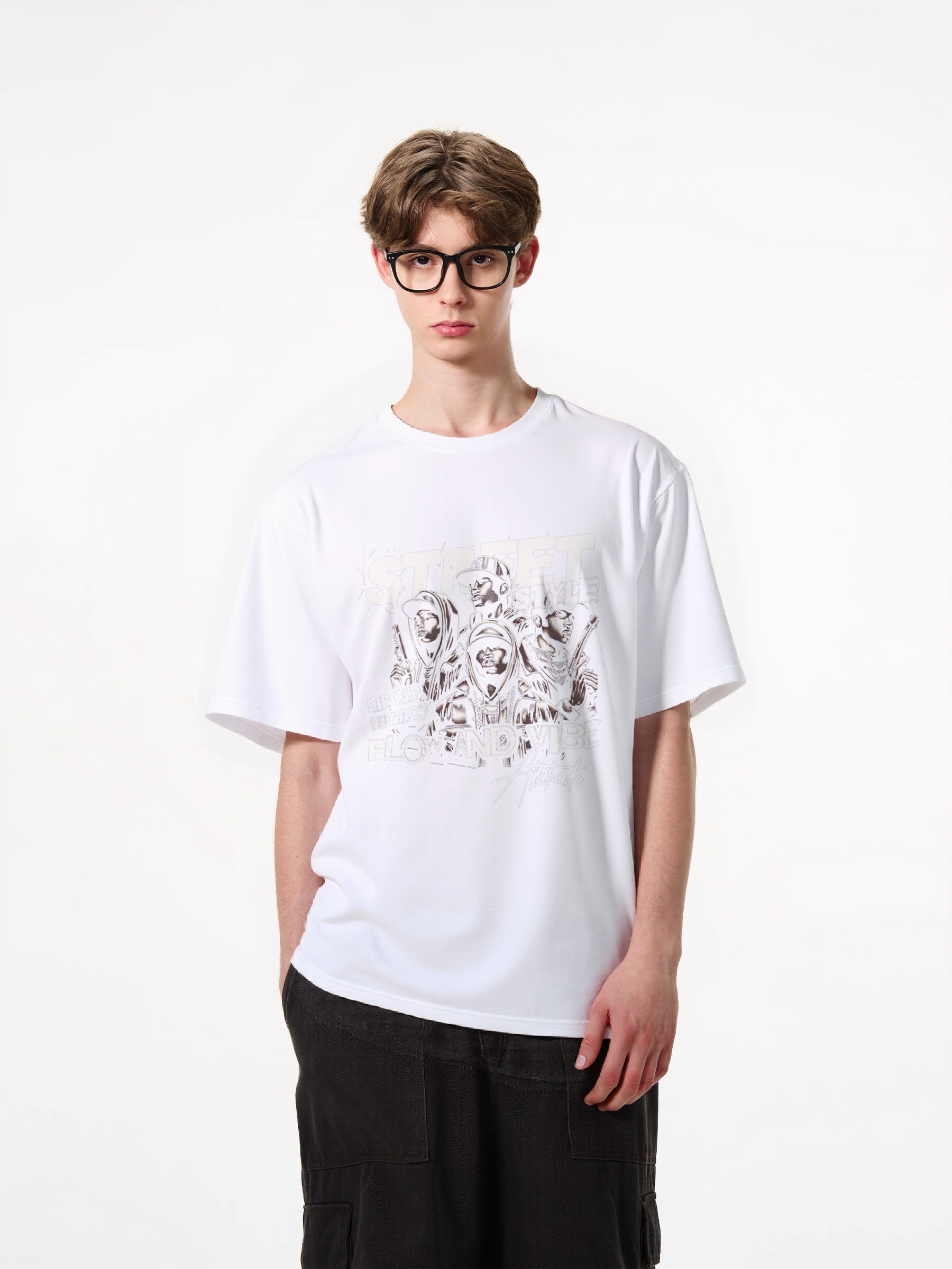 1pcs Street Vibe Attitude T Shirt 180g pure cotton print design trendy apparel various colors fashion graphic hip hop legacy style Heavenly' & Other Designs in Lightweight Fabrics for Summer Wear Heavenly' Casual Crew