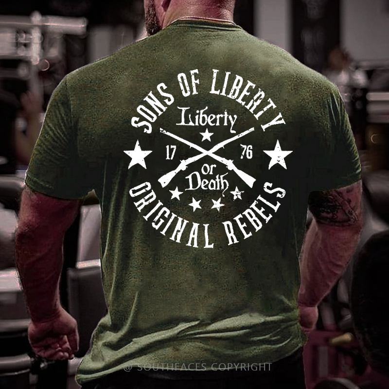 Sons Of Liberty  Original Rebels Liberty Or Death 1776 Print Men's T-shirt