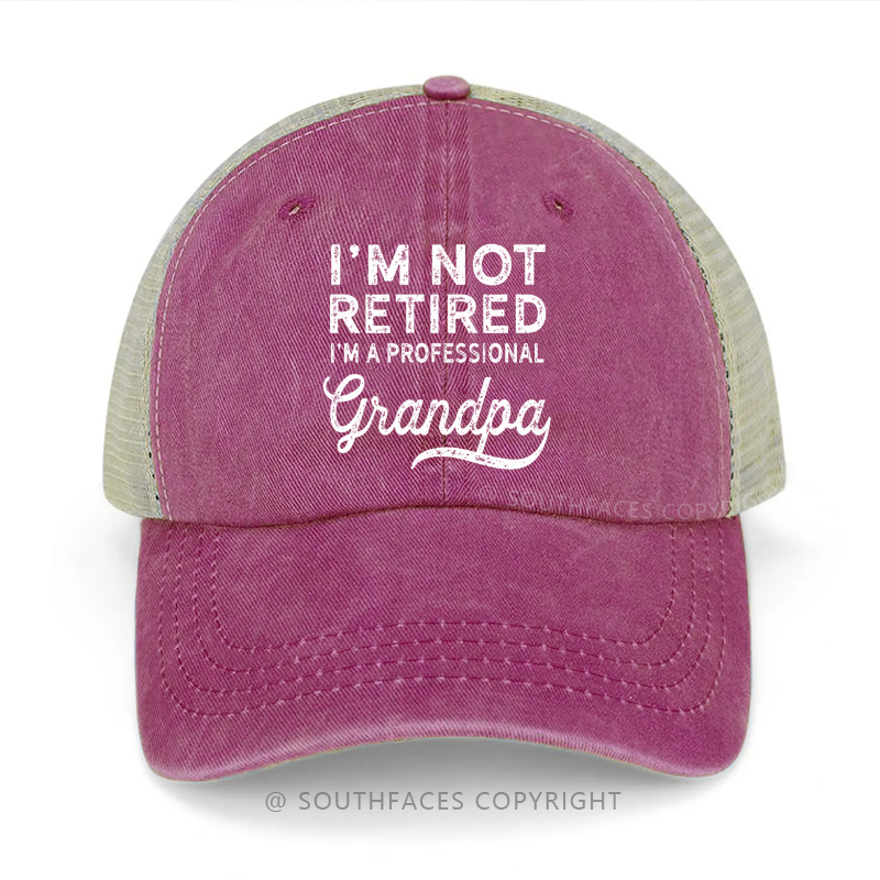 I'm Not Retired I'm A Professional Grandpa Funny Family Trucker Cap