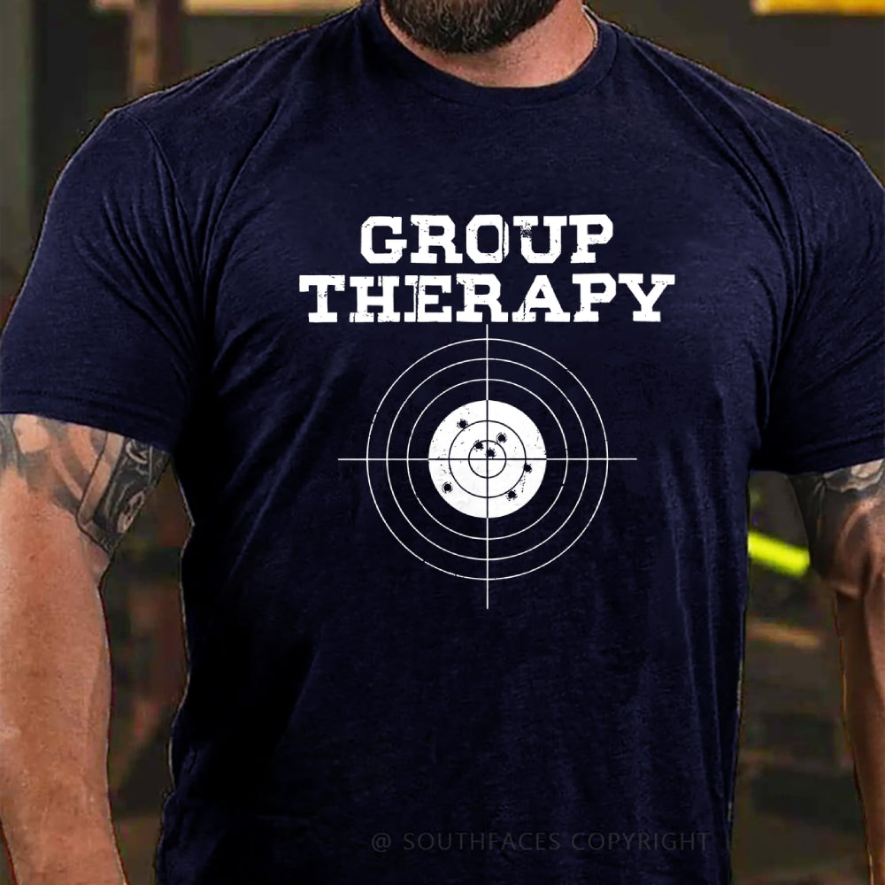 Group Therapy Gun Target Shooting Funny T-shirt