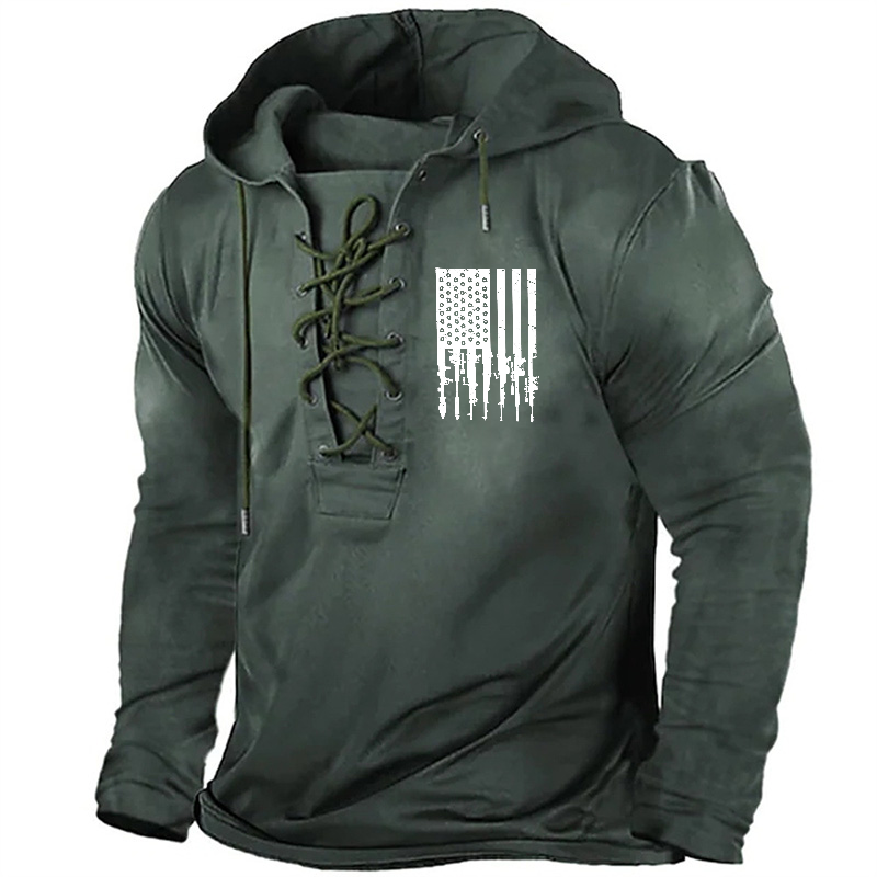 American Gun Flag Retro Hoodie